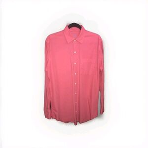 Peter‎ Millar Seaside Cotton Silk Shirt Medium Mens Pink MS16W60CFL EXCELLENT